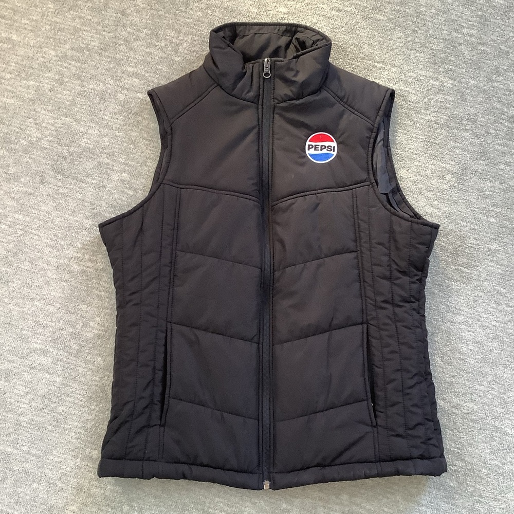 Port Authority Women's Black Puffer Pepsi Vest Sz. M